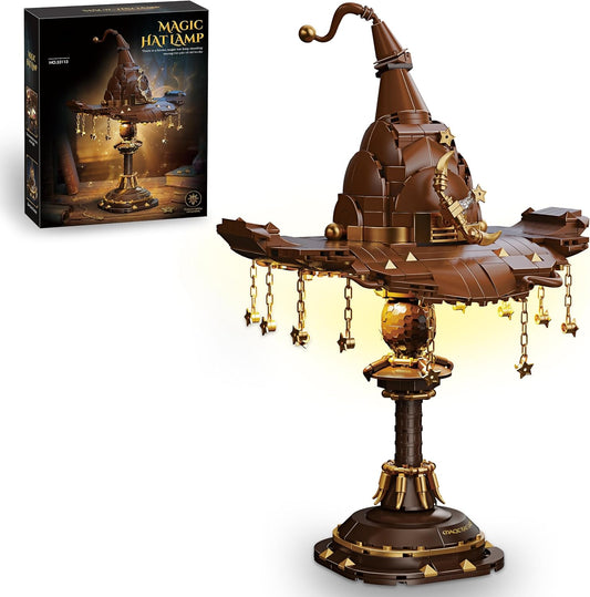 Magical Wizard Sorting Hat Building Blocks Lamp | LED Night Light (698 PCS)