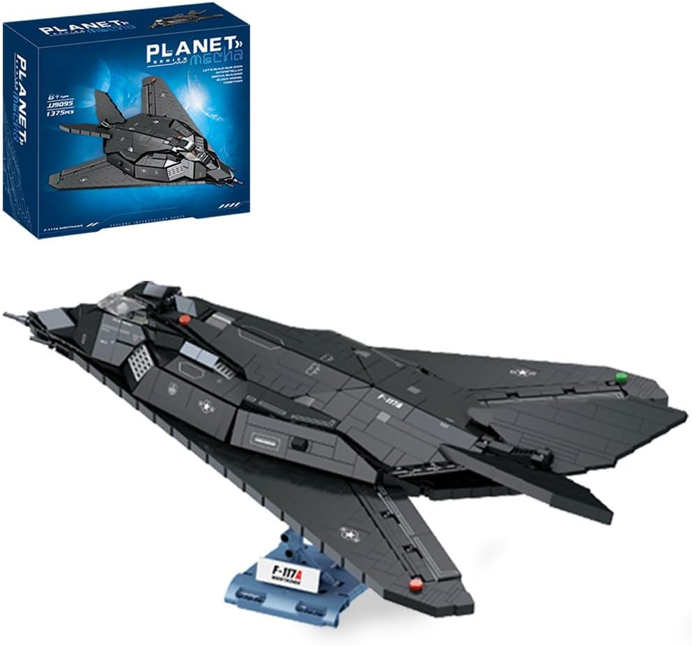 Military Fighter Building Set for Adults, F-117 A Nighthawk Aircraft Plane Model Kit