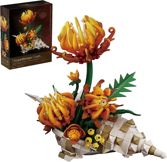 Chrysanthemum Conch Botanicals Building Set for Adults（585Pcs）