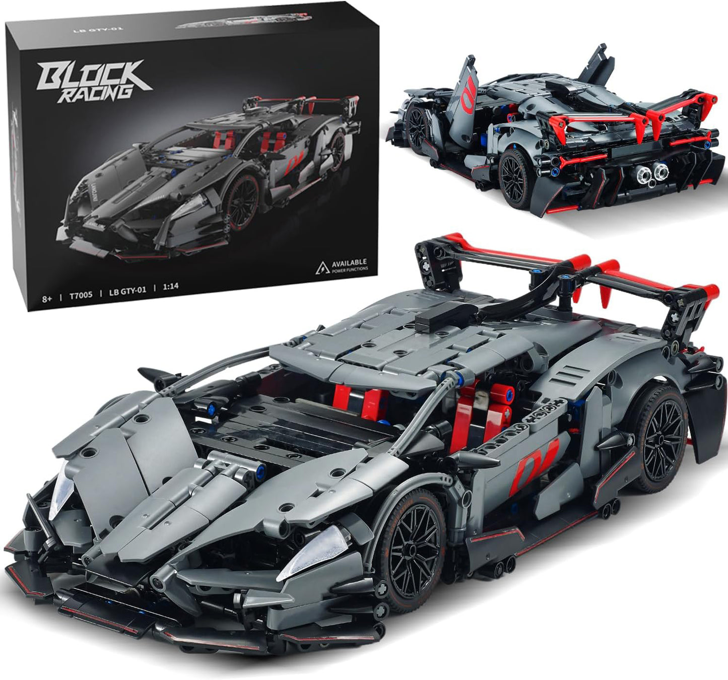 1:14 Technic Cars Building Block Toy Decor Model