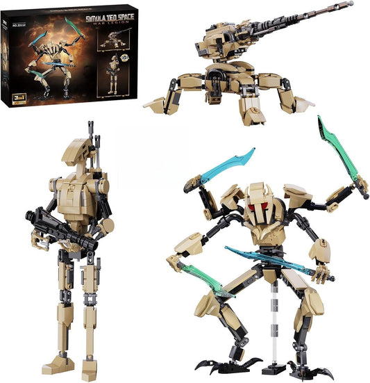 3 in 1 Soldier Building Blocks Set Battle Droid Action Figure