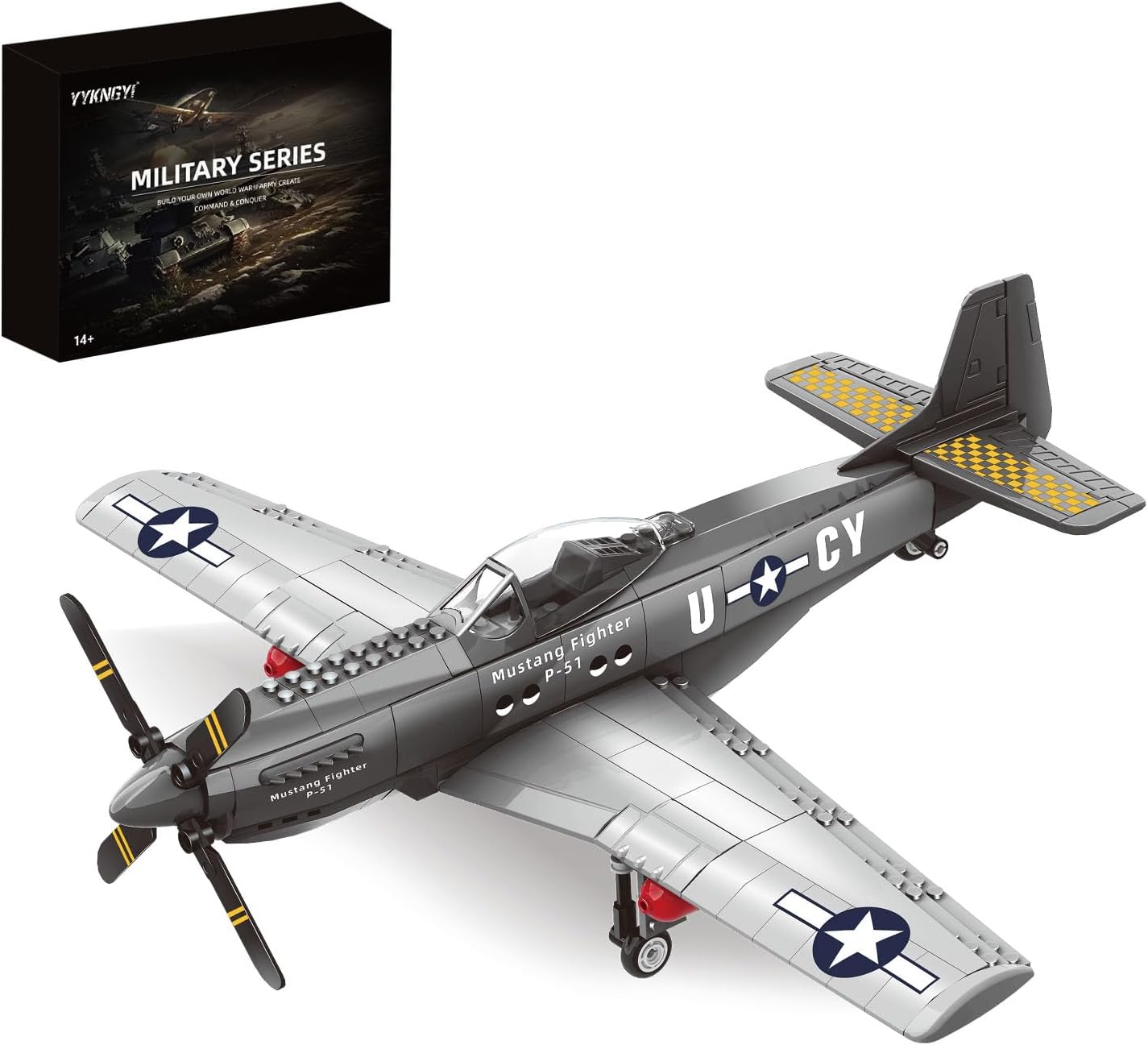 P51 Mustang Fighter Jet Building Set