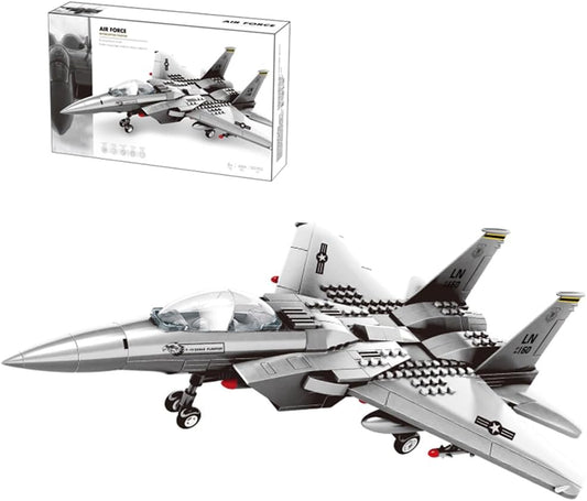 Fighter Jet Building Block Set 227 Pcs F-15 Eagle Fighter Jet Building Toys Set