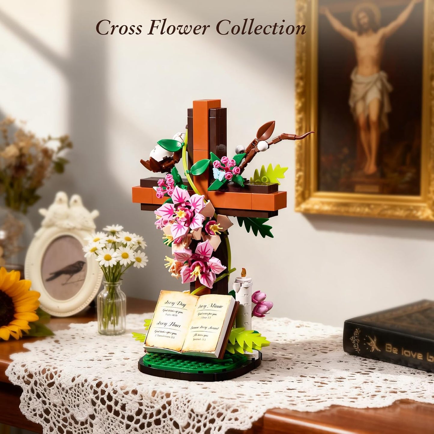 Jesus Cross Flower Building Set(568 PCS)