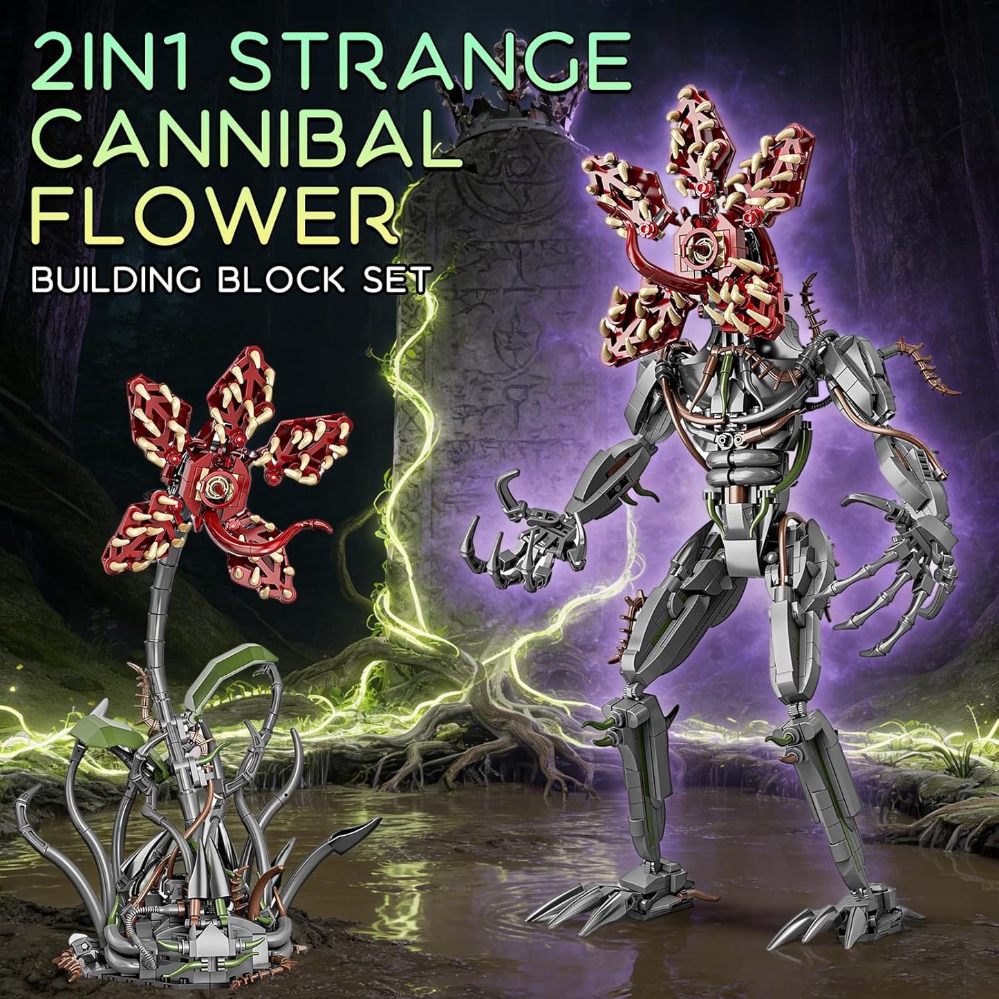 2-in-1 Demogorgon Cannibal Flower Building Set(858PCS)