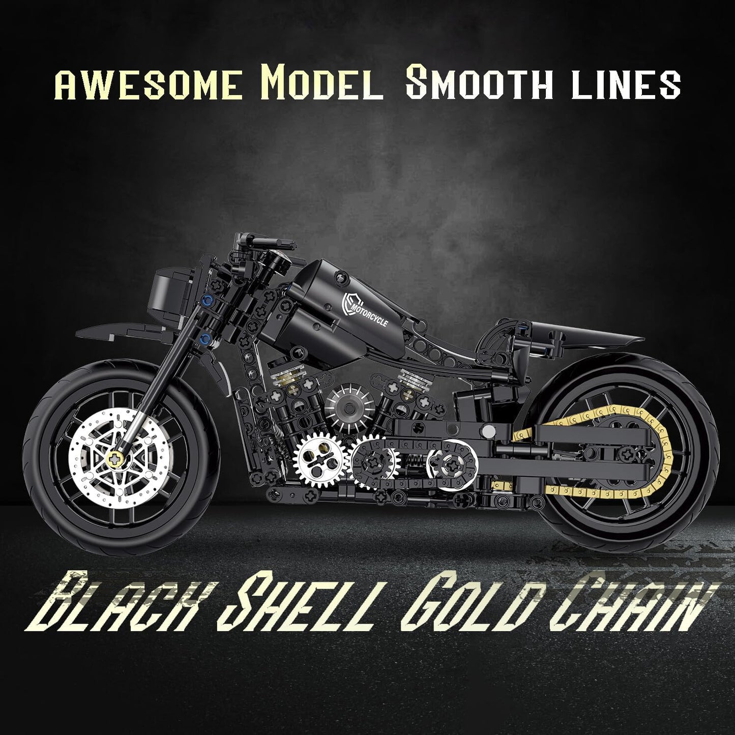 1:8 Motorcycle Building Set for Adults, Building Blocks for Adults(579PCS)