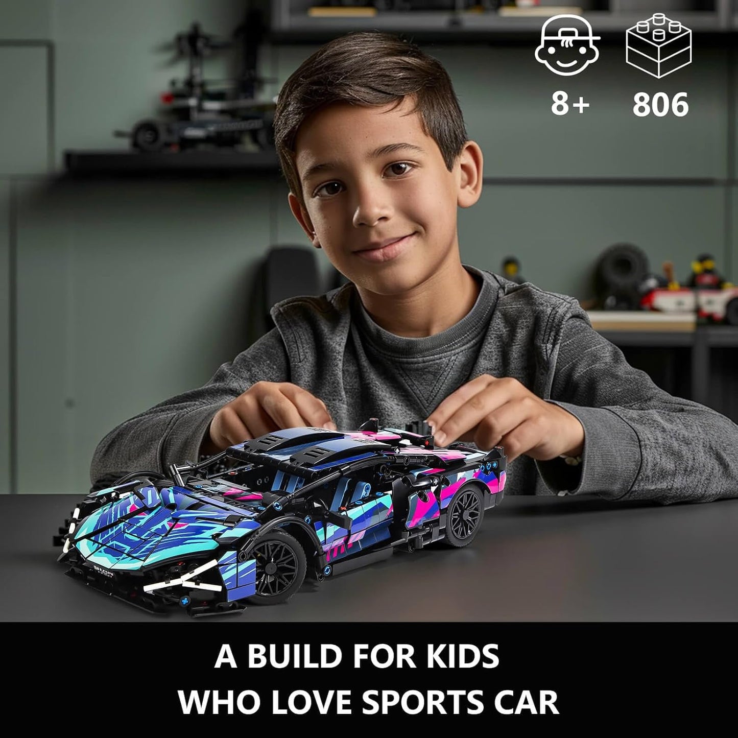 1:14 MOC Toys Car Building Kit, Racing Car Model Kits