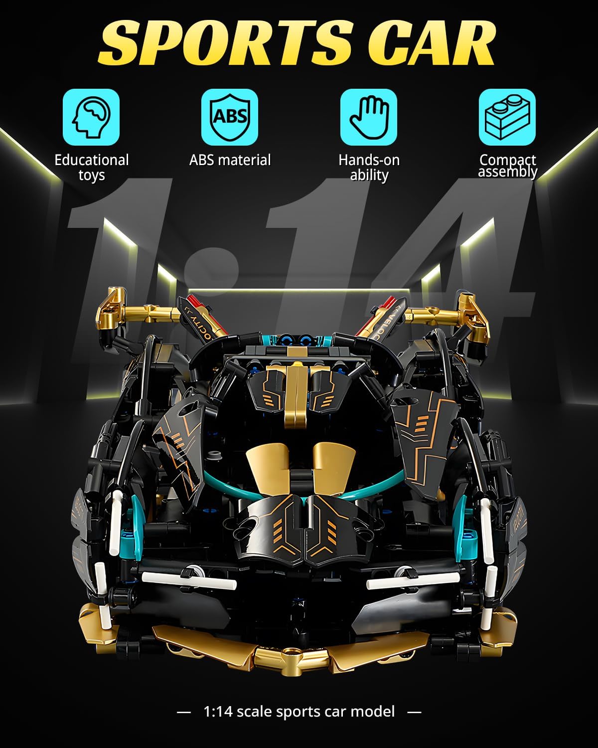 1:14 V12 Technic Super Sports Cars Model Sets(1314 PCS)