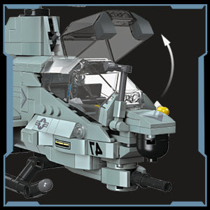 AH-1Z Viper Attack Helicopter Building Block Set (597 Pieces)