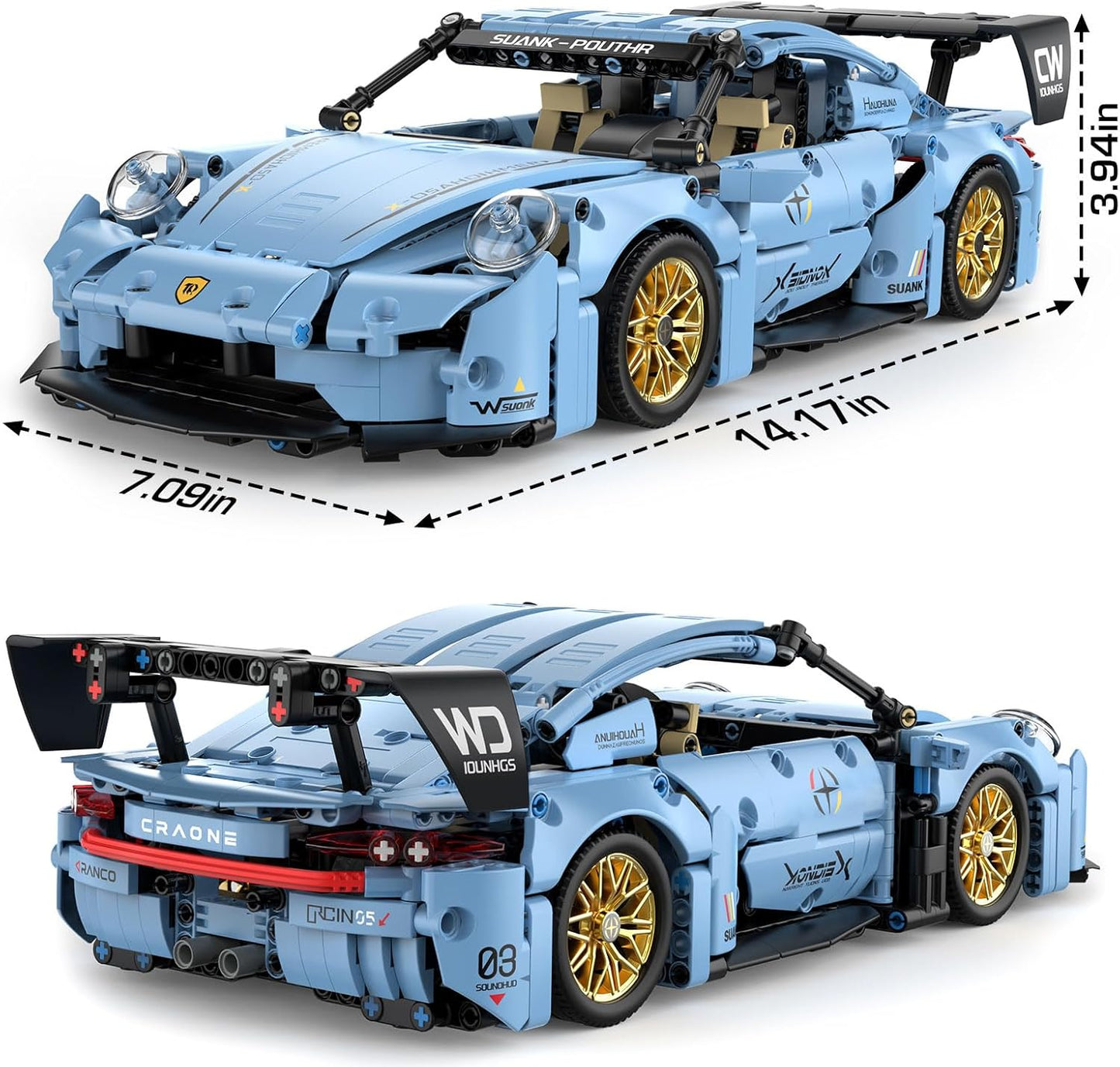 1:14 MOC Toys Racing Model Car Kits