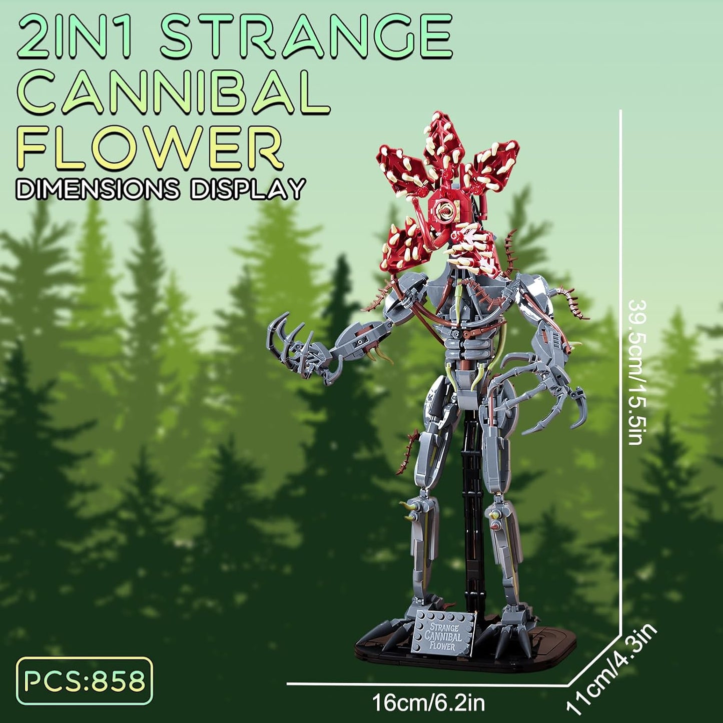 2-in-1 Demogorgon Cannibal Flower Building Set(858PCS)