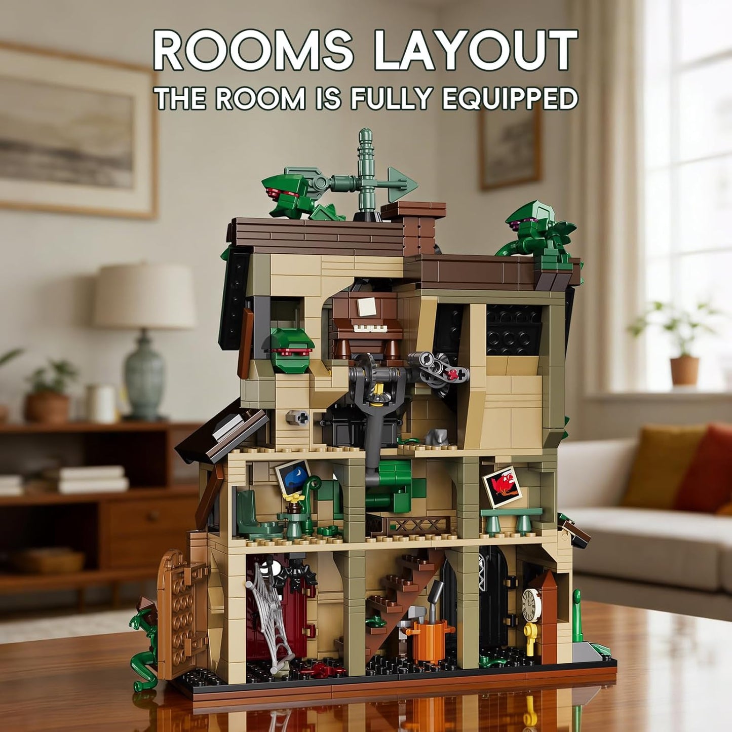 Haunted House Building Set Man-Eating Flower Farm Architecture Model Kit