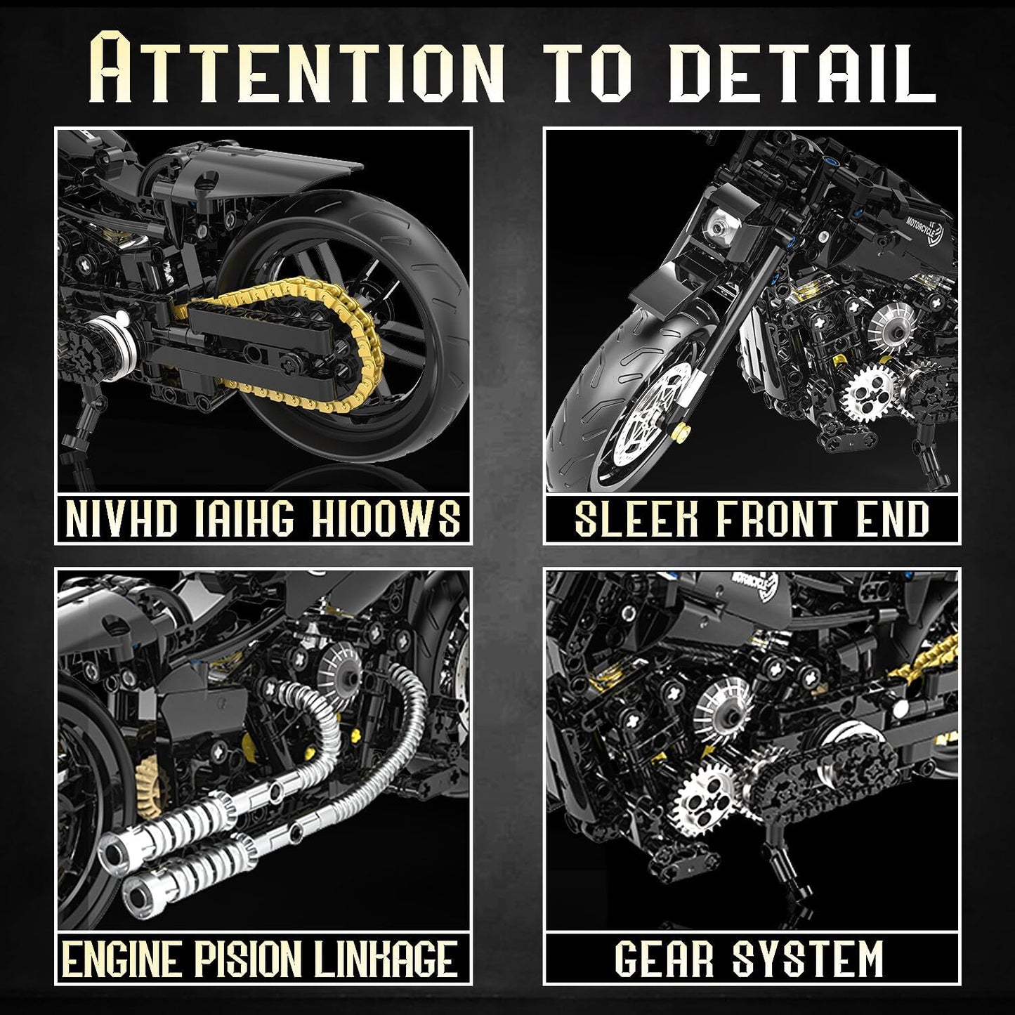 1:8 Motorcycle Building Set for Adults, Building Blocks for Adults(579PCS)