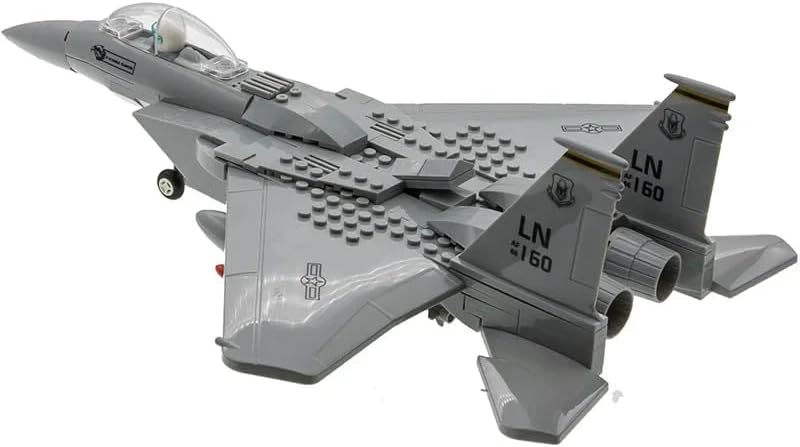 Fighter Jet Building Block Set 227 Pcs F-15 Eagle Fighter Jet Building Toys Set