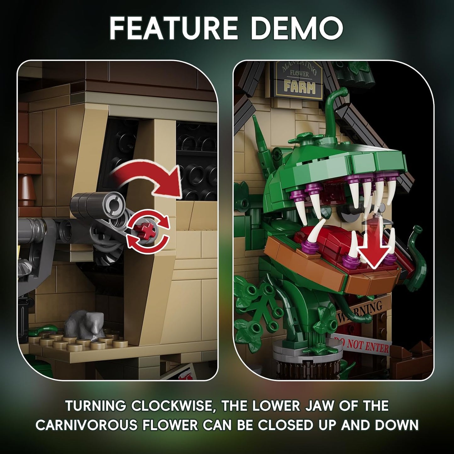 Haunted House Building Set Man-Eating Flower Farm Architecture Model Kit