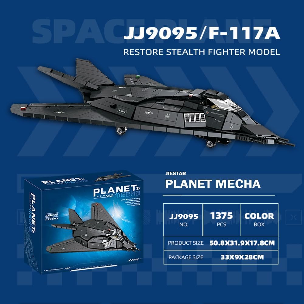 Military Fighter Building Set for Adults, F-117 A Nighthawk Aircraft Plane Model Kit