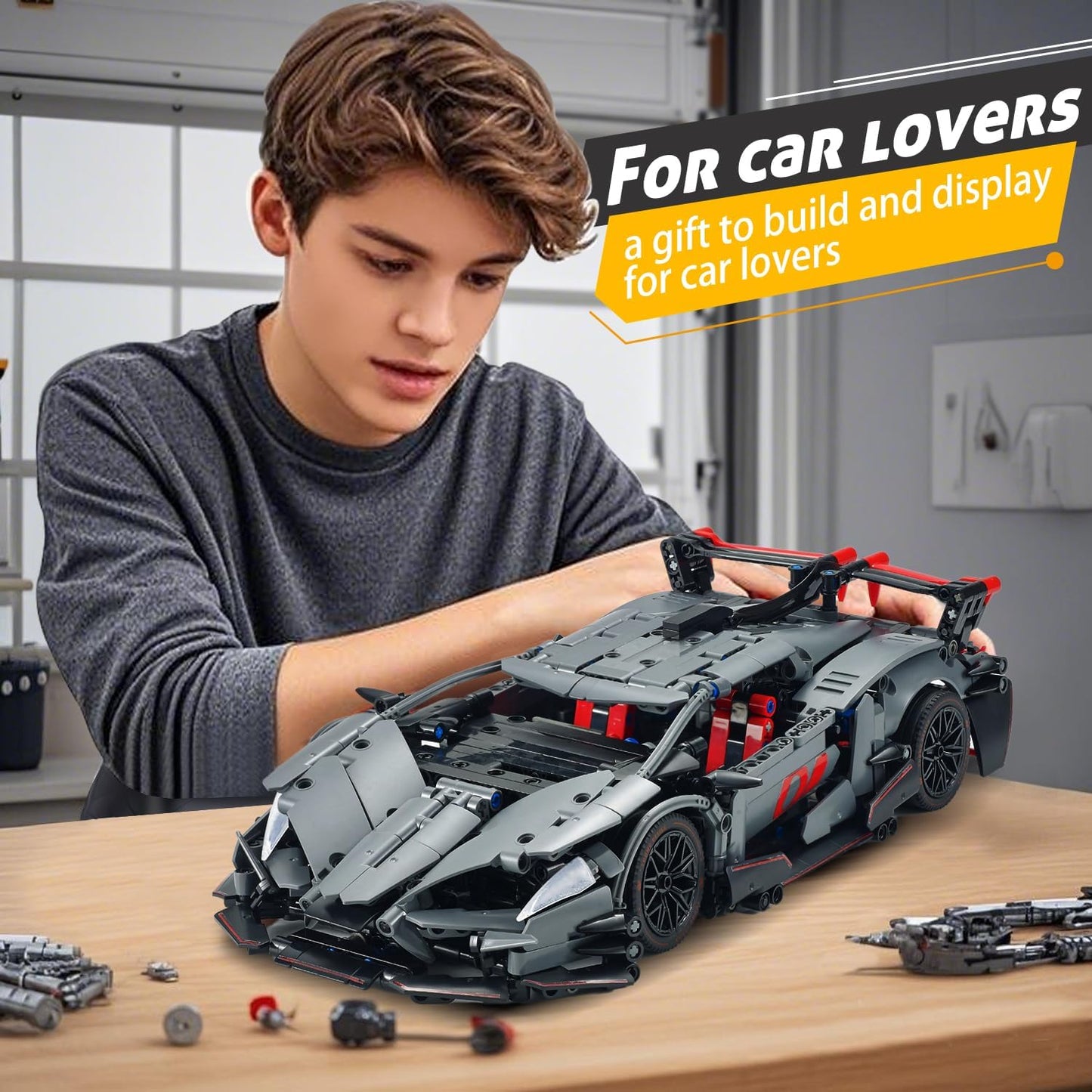 1:14 Technic Cars Building Block Toy Decor Model