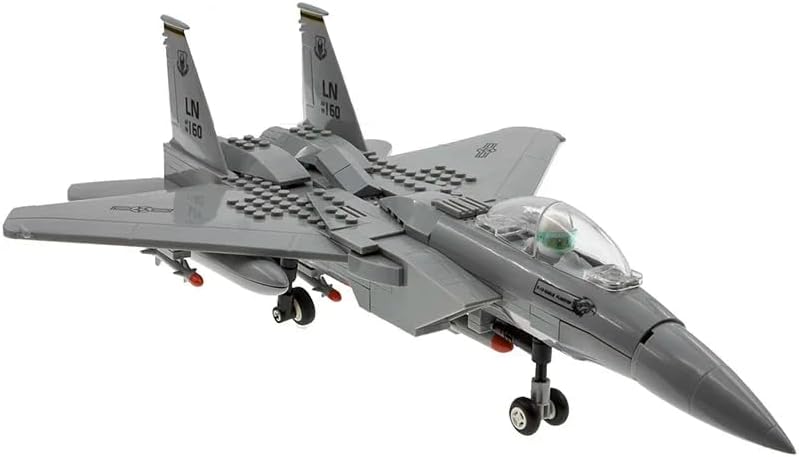 Fighter Jet Building Block Set 227 Pcs F-15 Eagle Fighter Jet Building Toys Set