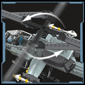AH-1Z Viper Attack Helicopter Building Block Set (597 Pieces)