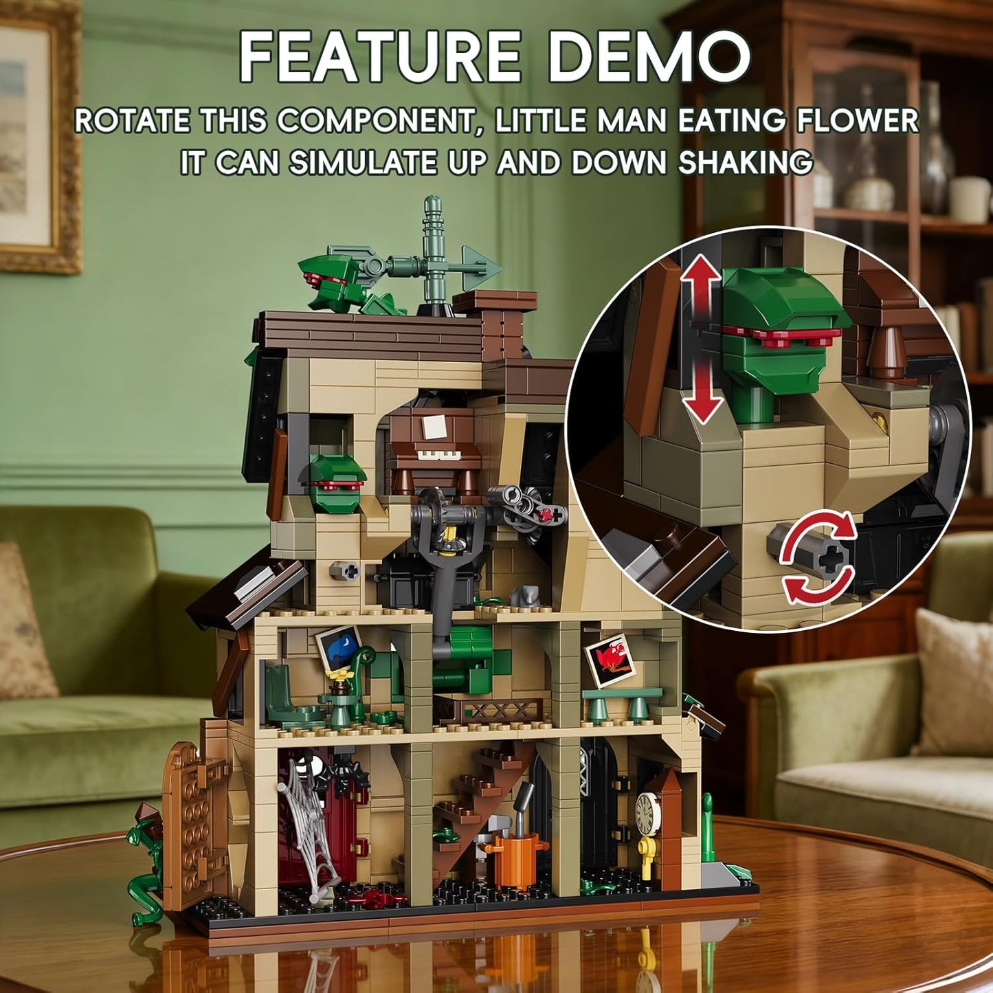 Haunted House Building Set Man-Eating Flower Farm Architecture Model Kit