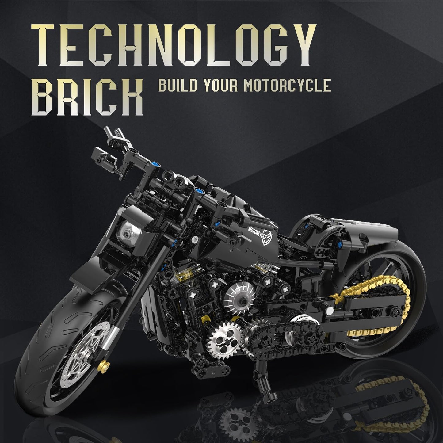 1:8 Motorcycle Building Set for Adults, Building Blocks for Adults(579PCS)