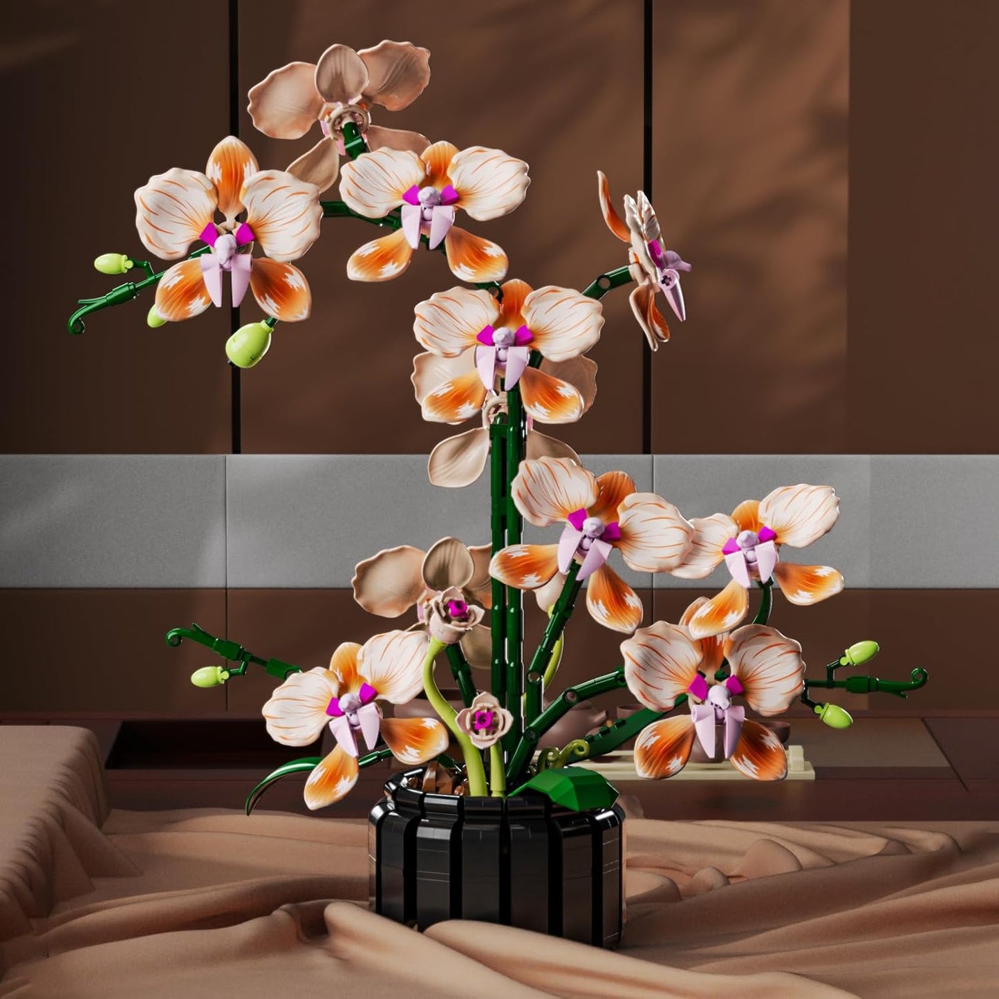 Orchid Building Sets Artificial Flowers Plant Gifts