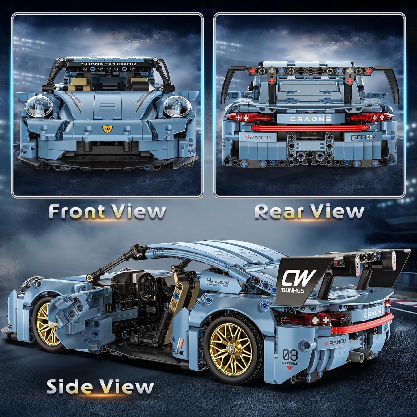 1:14 Chodia Race Car Building Blocks Kit (973 PCS)