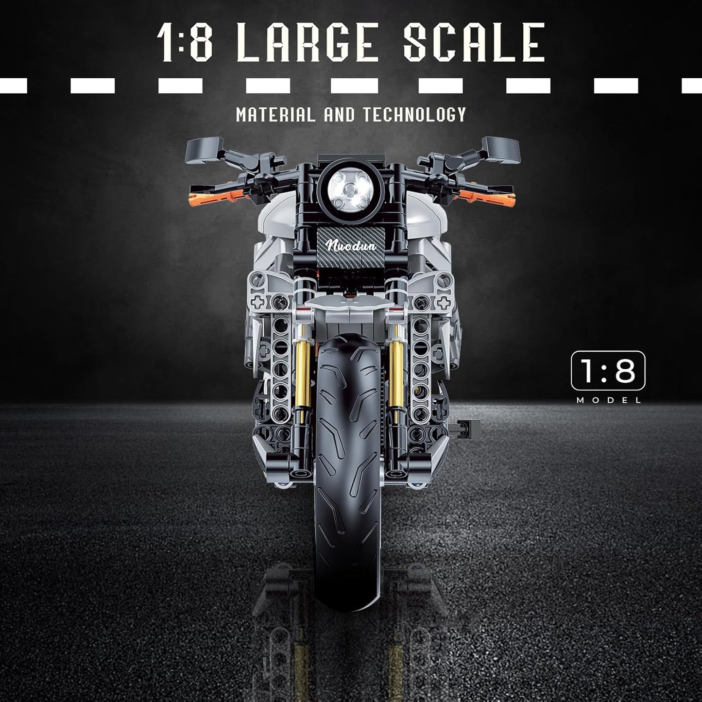 1:8 Motorcycle Building Set for Adults, Building Blocks for Adults(579PCS)