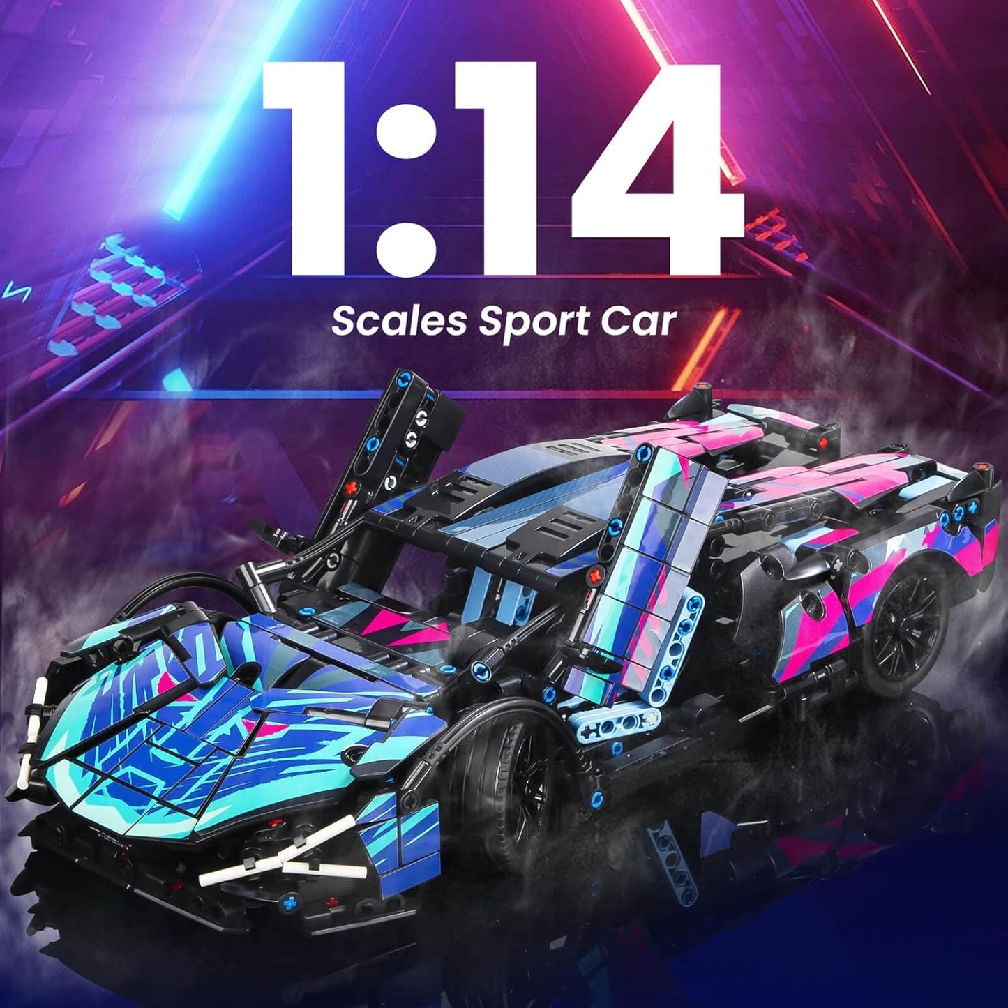 1:14 MOC Toys Car Building Kit, Racing Car Model Kits