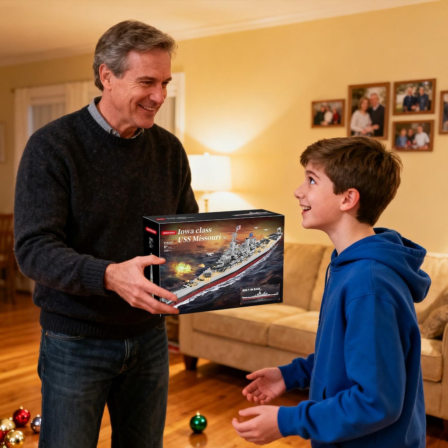 Military Series World War II Battleship Building Kit 2228 Pieces