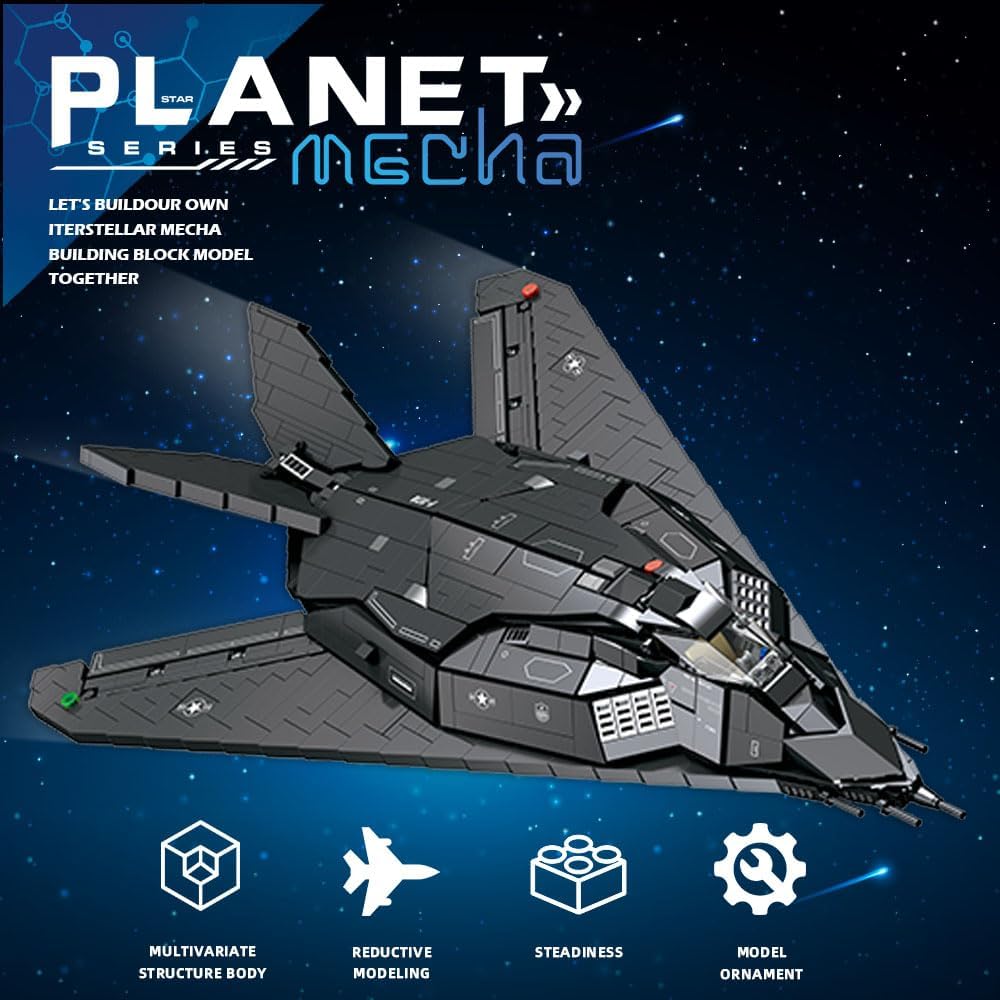 Military Fighter Building Set for Adults, F-117 A Nighthawk Aircraft Plane Model Kit