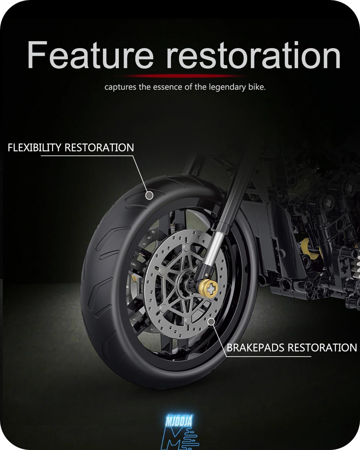 1:8 Motorcycle Building Set for Adults, Building Blocks for Adults(579PCS)