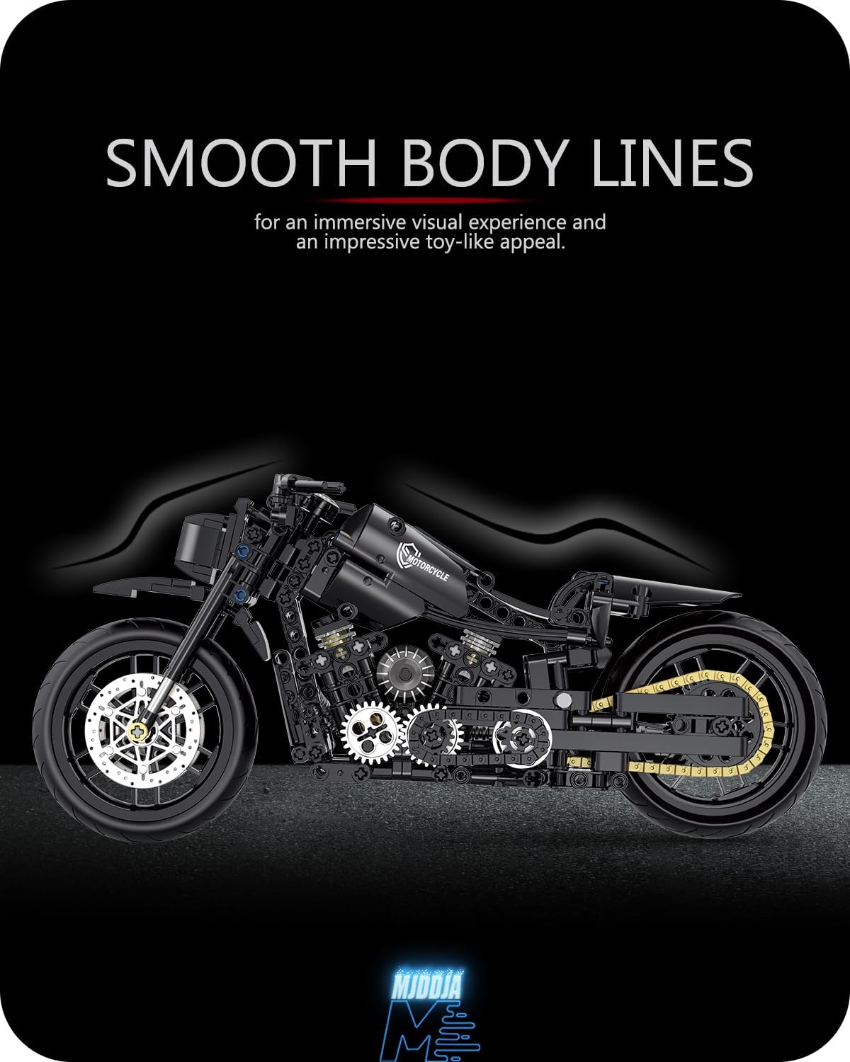 1:8 Motorcycle Building Set for Adults, Building Blocks for Adults(579PCS)