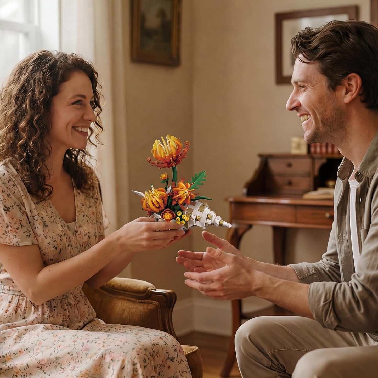 Chrysanthemum Conch Botanicals Building Set for Adults（585Pcs）