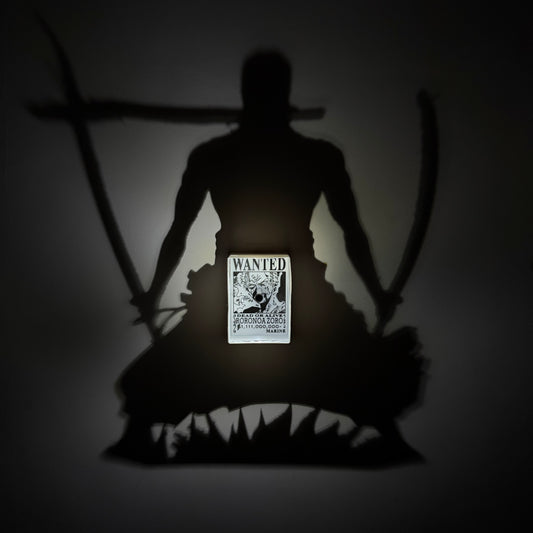 Roronoa Zoro LED Shadow Lamp, Anime Silhouette Night Light for Bedroom Decor, Cool Anime Gift for Fans